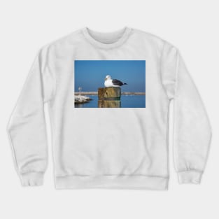 Seagull on the pole. Crewneck Sweatshirt